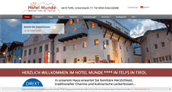 Desktop Screenshot of hotel-munde.at